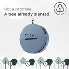 Roam Smart Tracker | Family-Friendly Eco Tracker for Keys, Bags & Kids’ Gear | Works with iOS & Android | Built-in Strap, QR Lost & Found | Replaceable Battery | No Extra App | 1-Pack, Blue