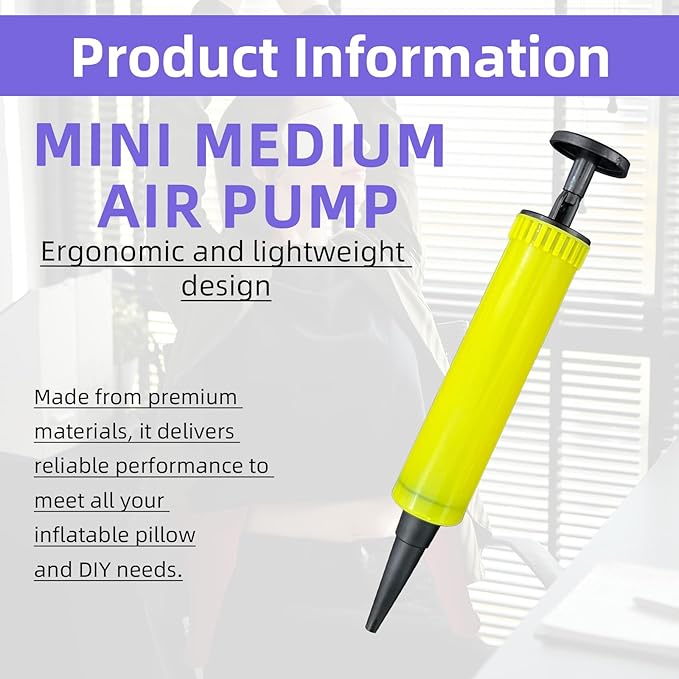 4 Pcs Ultralight Inflatable Portable Pillows, with 1pcs ice-Silk eyeshade and a Small air Pump. Compressible, Comfortable, Ergonomic Pillowfor Neck Lumbar Support and Camp Sleeping, 4 Colors