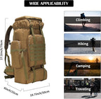 Hiking Backpack for Men 70L/100L Camping Backpack Military Rucksack Molle 3 Days Assault Pack for Climbing