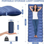 Sleeping Pad for Camping, 5" Extra-Thick Camping Mat with Pillow Built-in Foot Pump, Ultralight Inflatable Sleeping Mat for Camping, Backpacking, Hiking, Camp Tent
