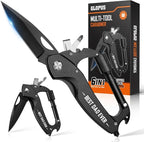 Stocking Stuffers for Men Adults, Multitool Carabiner with Pocket Knife, Christmas Gifts for Dad Men, Folding Knives, Bottle Opener, Window Breaker and Screwdriver, Survival Gear for Camping Hiking