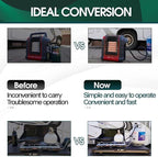 KOMAN Propane Hose - 8FT Adapter, 20lb to 1lb Converter for QCC1/Type1 Tank, CSA Certified