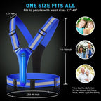 LED Reflective Vest Safety Gear, Light Up Vest for Night Walking Cycling, High Visibility Running Vest with Reflective Strips