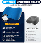 Hikenture Camping Pillow with Removable Cover - Ultralight Inflatable Pillow for Neck Lumbar Support - Upgrade Backpacking Pillow - Washable Travel Air Pillows for Camping, Hiking, Backpacking