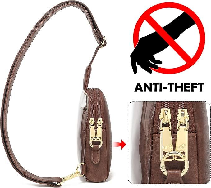 INICAT Sling Bag for Women Touchscreen Small Crossbody Cell Phone Purse Fanny Pack