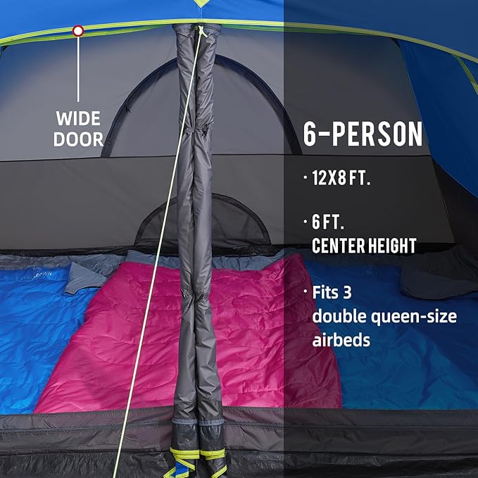 CAMEL CROWN Tents for Camping 4/6 Person Tent Waterproof Easy Setup Backpacking Tents
