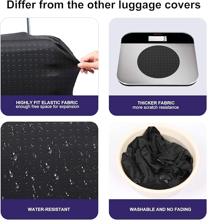 Travel Luggage Protector Suitcase Cover 22"-24" Suitcase Dust Cover Size M