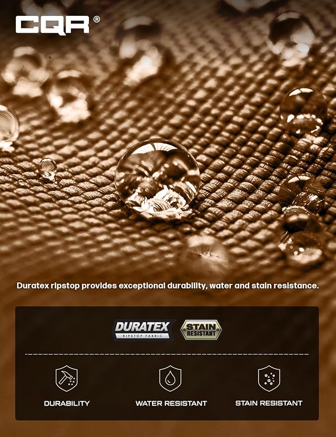 CQR Men's Tactical Pants, Water Resistant Ripstop Cargo Pants, Lightweight EDC Work Hiking Pants, Outdoor Apparel