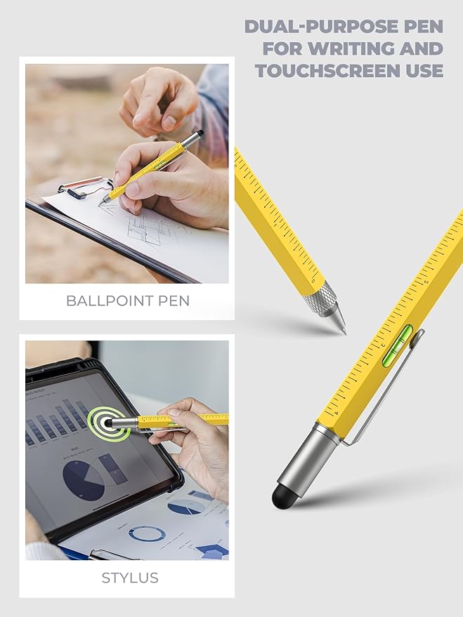 Stocking Stuffers for Him Multitool Pen - Mens Gifts for Christmas Useful White Elephant Gift Ideas for Adults, Unique Birthday Gifts for Men Dads Who Have Everything, Cool Gadgets EDC Tools for Men