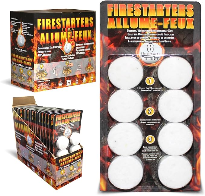 Mystical Fire Pellet Fire Starters 144 Count - 18 Pack 8 Pellets Each – Odorless, Waterproof, & Quick-Lighting – Perfect for Charcoal Grills, BBQ Smoker, Firepits, Wood Stoves & Outdoor Cooking