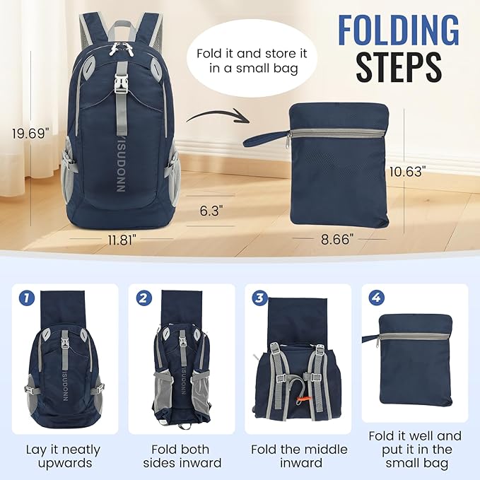 Hiking Backpack, 30L Lightweight Camping Water Resistant Large Hiking Bag Outdoor Travel Daypack for Men Wome