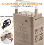 KMZ SUV Air Mattress with Built-in Pump & 2 Pillows, Thickened Flocked PVC, Quick 90-Seconds Inflation Air Bed, Portable & Durable Car Air Bed for Camping, Travel, Truck