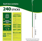 KICKOUTOR® Mosquito Repellent Outdoor Patio 240 PCS Natural Citronella Incense Sticks DEET Free Lemongrass Oil Gnat Mosquito Control for Indoor Backyard Travel Camping