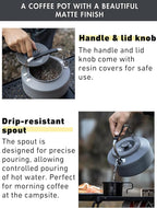 CAMPINGMOON Camping Kettle 1.5L Portable Ultra-Light Coffee Tea Pot S1500