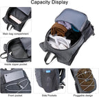 BOVIP 20L Hiking Backpack Lightweight Packable Hiking Daypack Small Travel Outdoor Foldable Shoulder Bag Gray