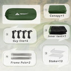 Forceatt Camping Tent 2/3/4 Person, Professional Waterproof & Windproof Lightweight Backpacking Tent Suitable for Outdoor,Hiking,Camping, Mountaineering and Travel