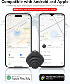 4 Pack Dual System Tracker for iOS and Android Bluetooth Tracker Smart Tags Compatible with Apple Find My (iOS) & Google's Find Hub(Android) for Keys, Luggage, Wallet, Vehicles