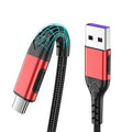Durcord USB C Charger Cable, Upgarded 2Pack 1ft Fast Charging 1 Feet USB Type C Charging Cord Cable, 1 Foot Type C Charger Premium Nylon Braided USB Cable Compatible with iPhone 15/Pro/Plust/Max-Red