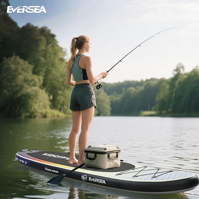 Inflatable Stand-Up Paddle Boards – Available 32"/33"/34" Widths Inflatable Paddle Board with SUP Accessories, Camera Mount, Basic All-Around SUP Board for All Skill Levels, Up to 450lbs