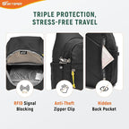 SKYSPER Sling Bag RFID Anti-Theft Crossbody Bag Recycled Travel Cross Body Bag Shoulder Sling Daypack