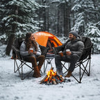 Lilypelle Oversized Heated Camping & Patio Lounge Chairs - 3 Heat Levels, Portable Folding Moon Saucer Chair for Outdoors & Camping