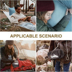 Ivellow Memory Foam Travel Pillow Compressible Camping Pillow for Sleeping Shredded Memory Foam Pillow Compact Firm Supportive Travel Pillow for Adults Kids Outdoor Hiking Essential Gear Blue-S