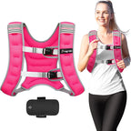 Fragraim Weighted Vest for Women Men - 8lb/10lb/12lb/16lb/22lb/25lb/30lb Weight Vest with Reflective Stripe, Detachable Phone Pouch, Ideal for Walking, Strength Training, Running, Workout, Cardio
