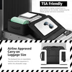 Travel Backpack, Extra Large 50L Flight Approved Carry on Backpack, Expandable Waterproof Business Suitcase Daypack Big Bag Fits 18.4 Inch Laptop, Black