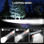 Rechargeable LED Flashlights High Lumens, 20,000 Lumens Super Bright Flashlight with USB Cable and Hook, 3 Modes, Waterproof Flash Light Handheld Powerful Flashlight for Home Camping ﻿- 2 Pack
