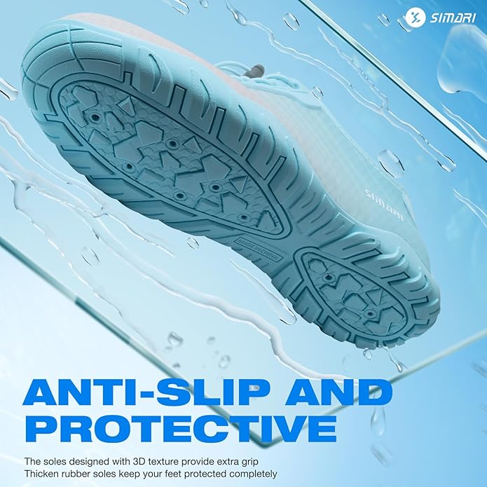 SIMARI Water Shoes for Women Men - Barefoot Quick-Dry Aqua Socks | Lightweight Swim Shoes for Surfing, Swimming, Beach Sports, Kayaking, Diving | Non-Slip Design