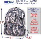 Blue Coolers Blue Seventy-Two - Pro Series - Camo Deluxe | 72 Hour Emergency Backpack Survival Kit for 1 Person | Survival Kit for Wildfires, Earthquakes, Tornado, Hurricane, and Other Emergencies