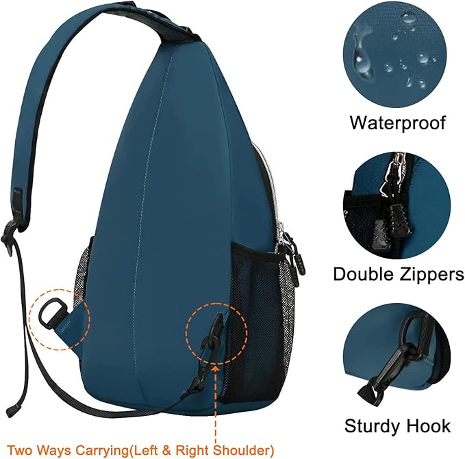 MOSISO Sling Backpack, Multipurpose Crossbody Shoulder Bag Travel Hiking Daypack