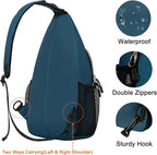 MOSISO Sling Backpack, Multipurpose Crossbody Shoulder Bag Travel Hiking Daypack