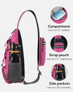 WATERFLY Packable Small Crossbody Sling Backpack Shoulder Chest Bag Daypack for Hiking Traveling