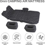 Inflatable Car Air Mattress Back Seat Bed with Air Pump,Portable Thickened Car Travel Camping Sleeping Air Mattress Blow Up Bed for Car Universal SUV