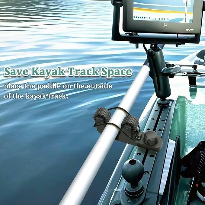 Kayak Paddle Holder, Save Kayak Track Space, Fishing Net, Fishing Poles Holder for Fishing, Track Mount Accessories