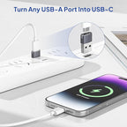 Elebase for Samsung Galaxy Z Flip 7 Adapter,USB to USB C Adaptor 4Pack,Type C Female to A Male Cable Converter for Z Fold Flip 7 6 5,A55 A54 A53 A52,Tab S10 S9 S8 A9 A8 Lite,Watch Ultra Classic Active