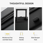 LEVEL8 Luggage Sets 3 Piece, 20 Inch Carry on, 24&28 Checked Hardshell Suitcases Set, Lightweight Luminous Textured Large Luggages with Spinner Wheels Tsa Lock, 3-Piece Set (20/24/28), Black