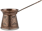 Alisveristime Authentic Turkish Coffee Pot, Handmade Cezve/Ibrik, 4-Inch Width, 4-Inch Height - 20.28 Ounce Enhance Your Coffee Experience Now! (6 Cup) (Antique Brown)