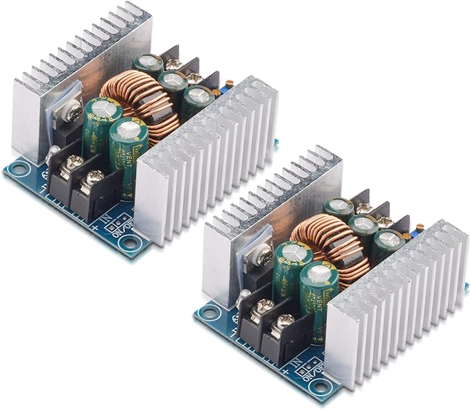 Diymore 2pcs 20A 300W CC CV Step Down Module Adjustable DC 6-40V to 1.2-36V Voltage Regulator Buck Converter Constant Current Power Supply Module 20v to 12v Step Down