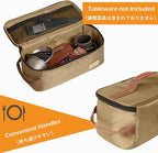 TRIWONDER Camping Travel Cookware Organizer Bag Cooking Utensils Storge Portable Pouch for Outdoor Barbecue Camping Cooking Spoon Chopsticks Organizing