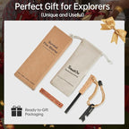 Ferro Rod Fire Starter, Survival Flint and Steel Fire Starter Kit for Hiking, Bushcraft,Camping Essentials Gear, Emergency Supplies - Ideal Gift for Explorers