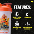 BlenderBottle Star Wars Shaker Bottle Pro Series Perfect for Protein Shakes and Pre Workout, May the Force Be With You, 28-Ounce