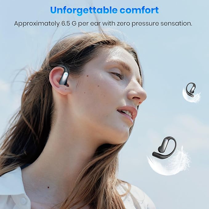 AI Translation Earbuds Real Time: OWS 3 in 1 Translator Earbuds for iOS & Android, Supporting 144 Languages with 60-Hour Battery Translator Headphones for Travel Business Meetings & Learning