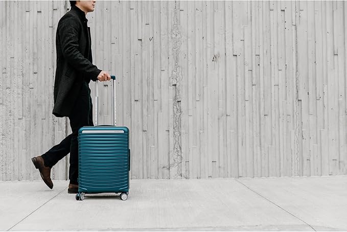 Framelock Max 29" Large Checked Hardshell Zipperless Luggage - Highly Secure Integrated Eazylock™ Mechanism - RightHeight™ Adjustable Handle - 360° Spinner Wheels - Airline Approved - Emerald Teal