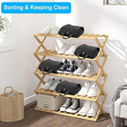 5Pcs Large Travel Shoe Bags Portable Travel Gifts Shoe Organizer with Zipper Closure, Waterproof Nylon Shoe Storage Organizer with Handle Travel Bags For Men and Women, Black