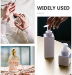 Toyvian 5pcs 100ml Flat Travel Bottles Refillable Lotion Squeeze Containers Plastic Toiletries Bottles for Travel Shampoo and Moisturizer