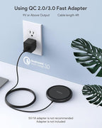 Wireless Charger, 15W Max Fast Wireless Charging Pad 2-Pack Compatible with iPhone 17/17 Air/17 Pro/17 Pro Max/16/15/14/13/12/Samsung S24/S24Ultra/S23Ultra/S22/S21,AirPods Pro2