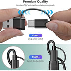 5-in-2 Multi Charging Cable for Apple Watch Charger: USB A/C Input, Lightning/Type C/Micro/Mini B/Wireless Output, Compatible with iPhone 15-13, iWatch 1-9, Galaxy S23-22, 4FT (Black)