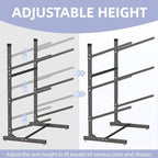Kayak Storage Rack, Heavy-Duty Metal Kayak Storage Rack Adjustable Freestanding Kayak Stand, Canoe and Paddleboard Kayak Rack for Indoor & Outdoor Use